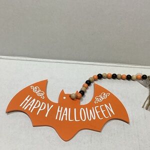 Orange Bat Halloween Decoration with beads